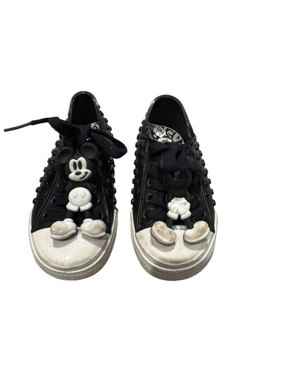MINI MELISSA Black and White Mickey Mouse Sneakers - size 7C